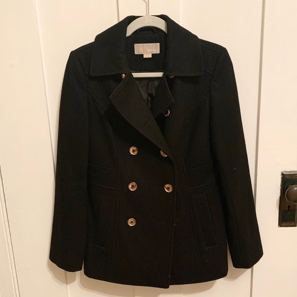 Michael Kors Black Peacoat Size 8